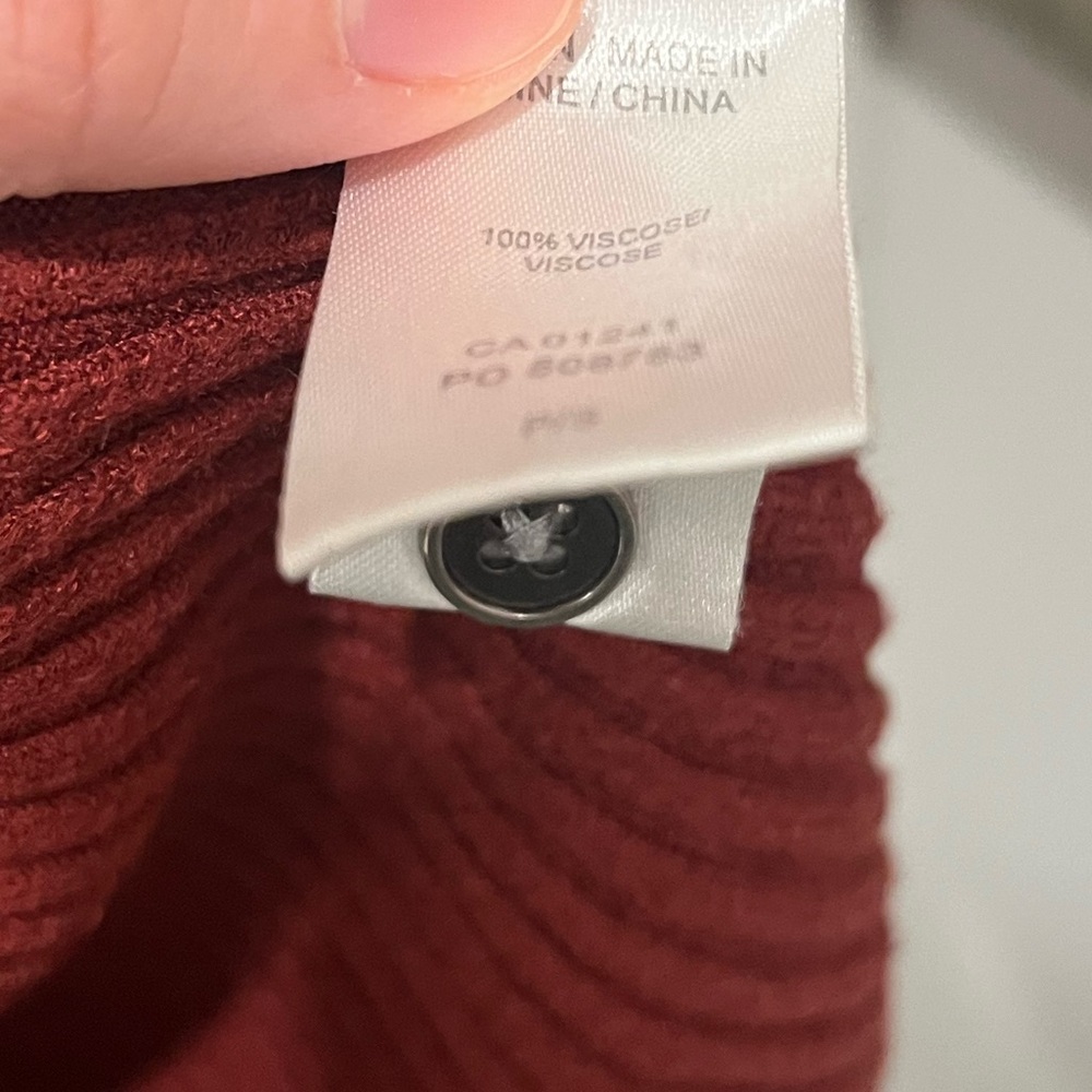 Rust Red Ribbed Long Cardigan - Picture 4 of 4